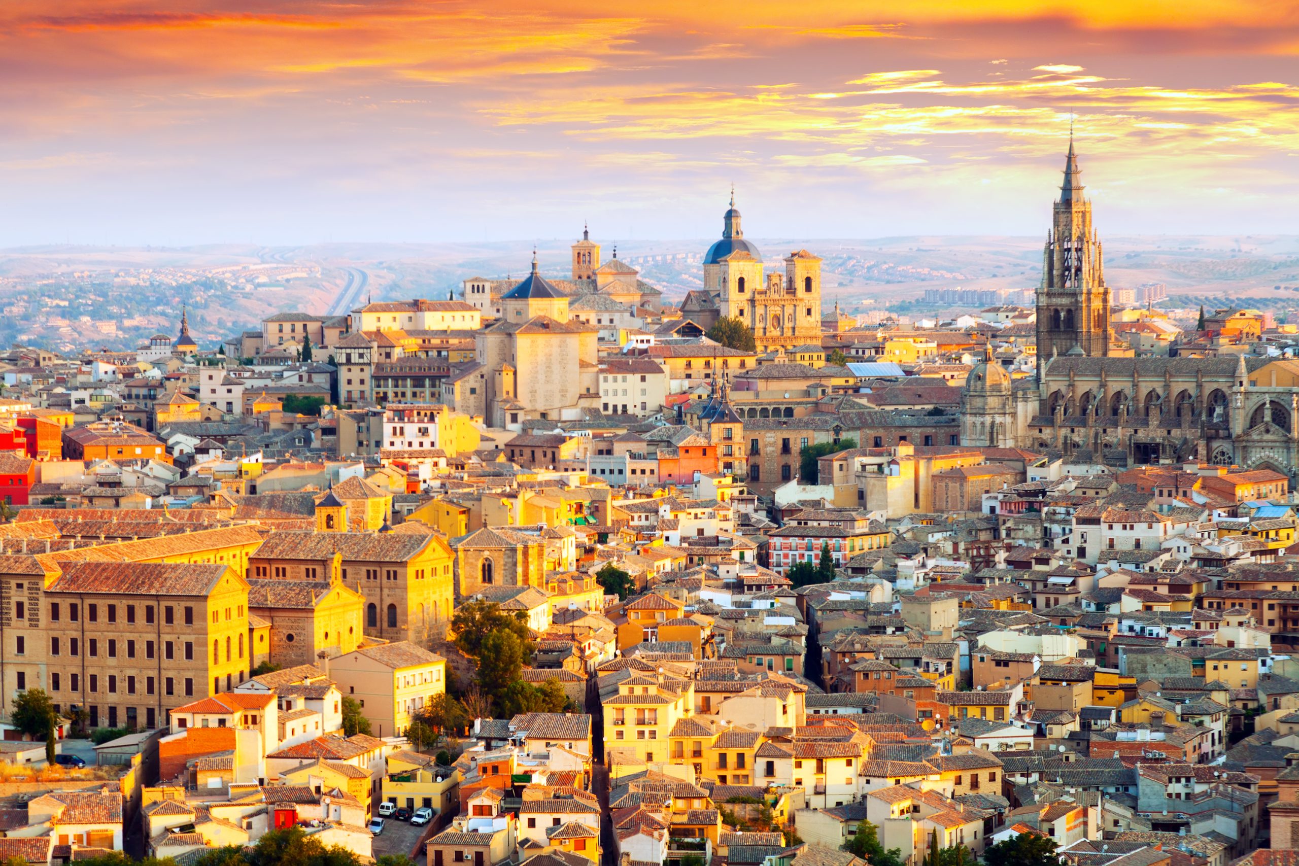 Dawn view of Toledo. Castile–La Mancha, Spain